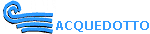 logo dell'acquedotto, disegno stilizzato di onde azzurre