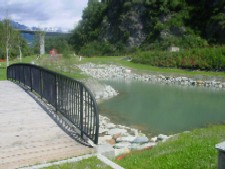 Ponte sul laghetto al Parco Saumont