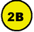 la scritta 2B dentro un cerchio giallo